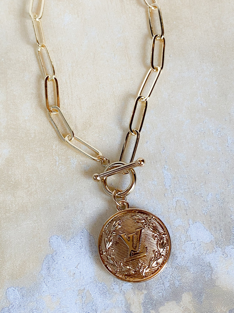 Zipper Necklace, Bronze