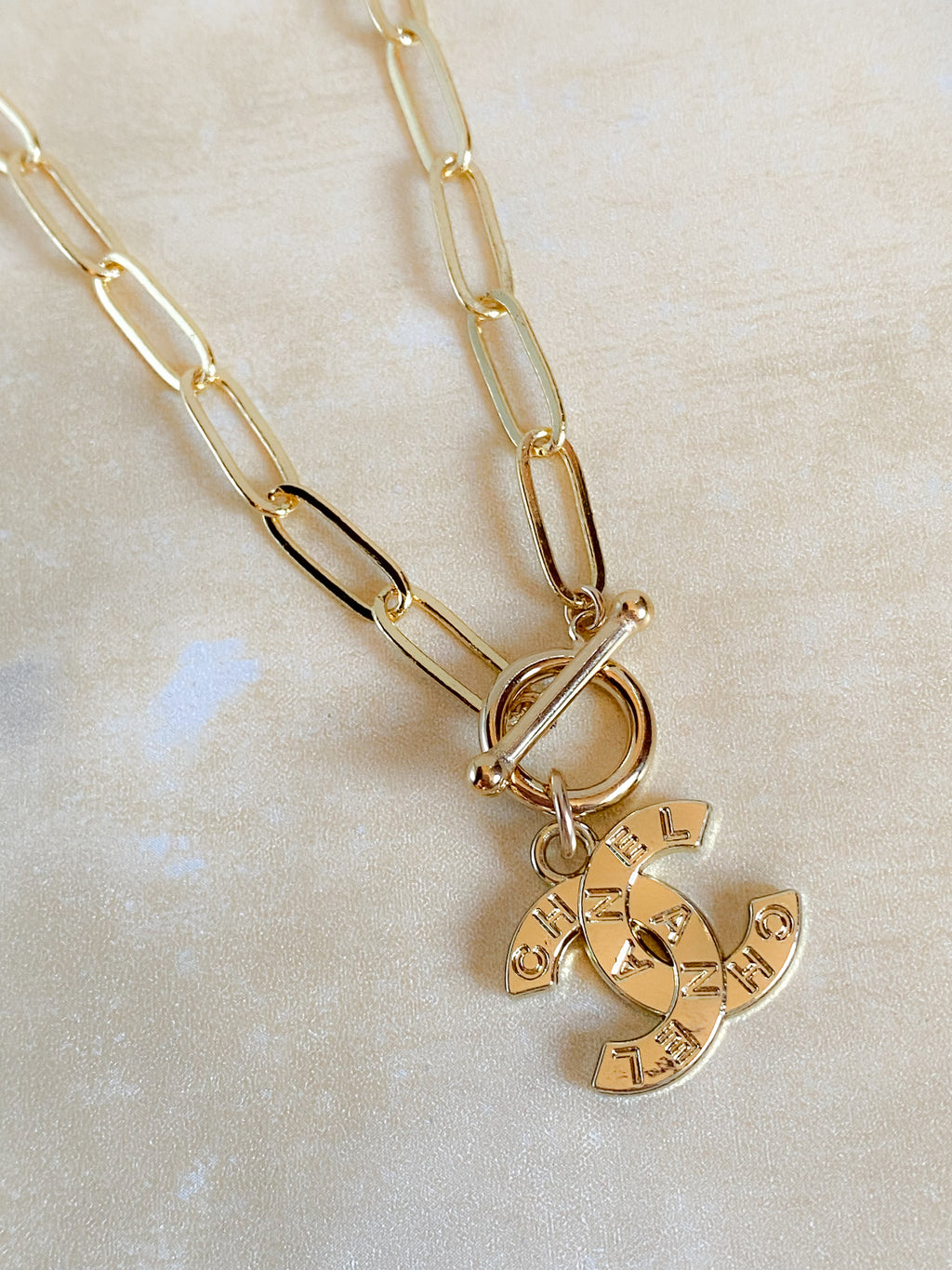 Pendant Vintage Chanel Vintage Chanel Button Necklace Upcycled