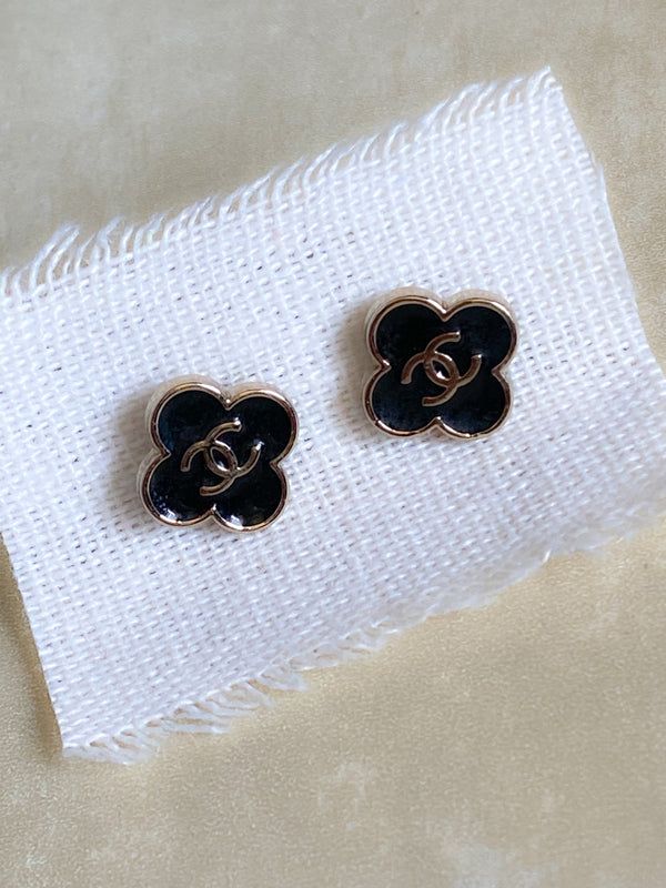 Repurposed Designer Button Earrings