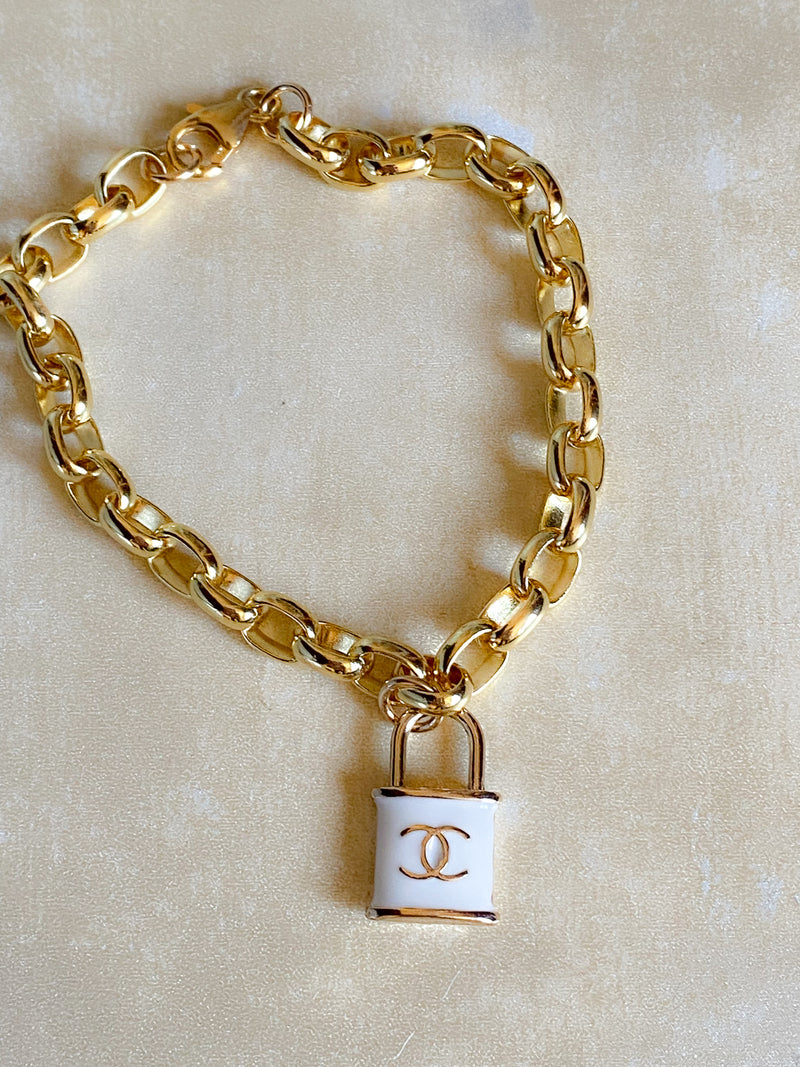 Repurposed  Vintage Designer Zipper Pull Bracelets