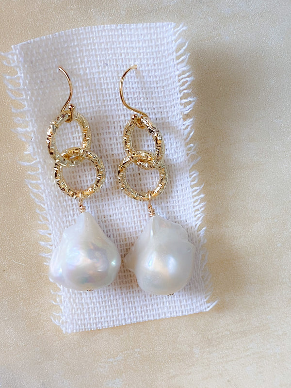 Carmel Collection Gold Filled Pearl Earrings