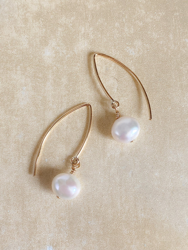 Carmel Collection Gold Filled Pearl Earrings