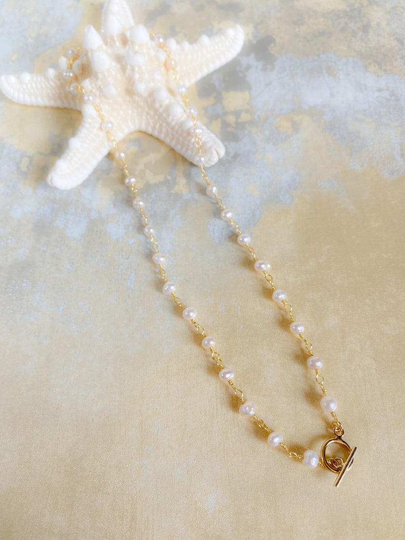 Carmel Collection Gold Filled and Pearl Chain Necklaces